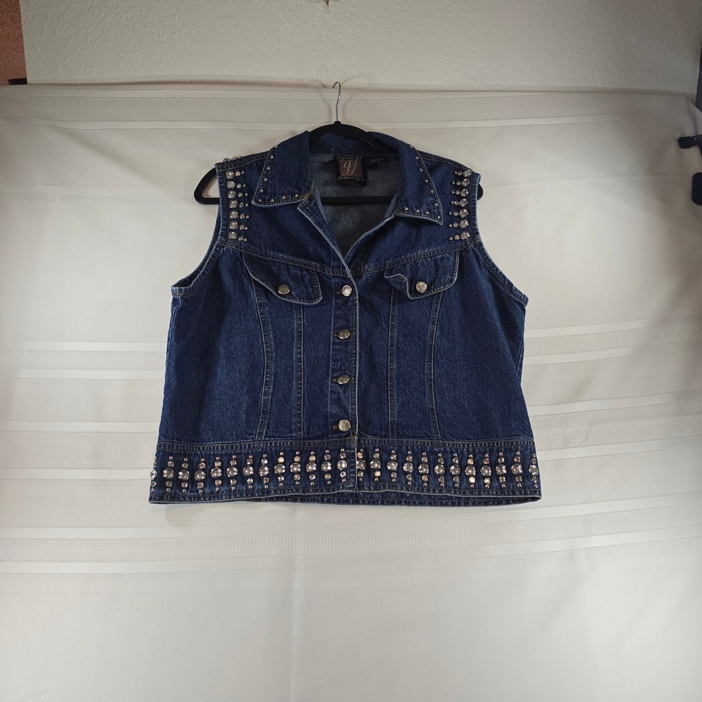 Vintage Gordon and James blue denim vest